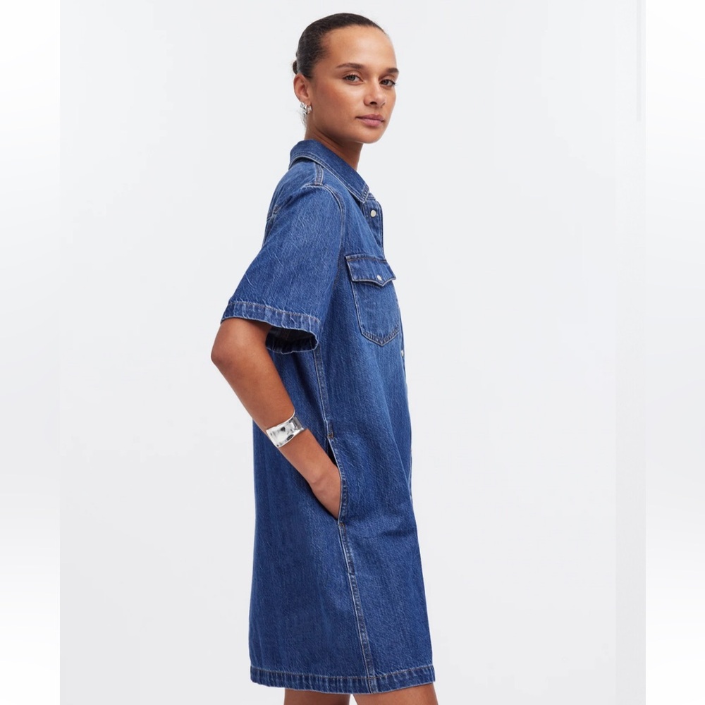 Madewell Oversized Mini Shirtdress - Picture 3 of 6